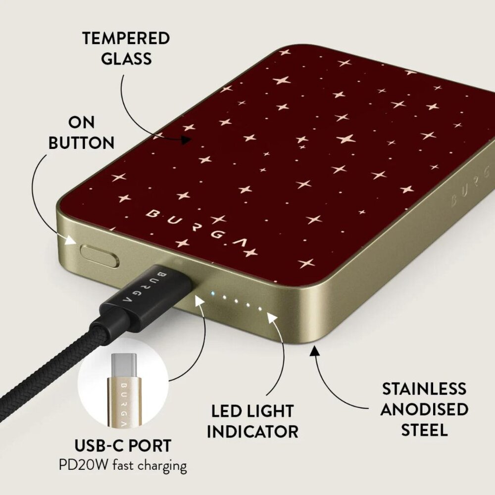 Very Merry - Magnetic Power Bank + iPhone 15 Pro Max Case matching set by BURGA